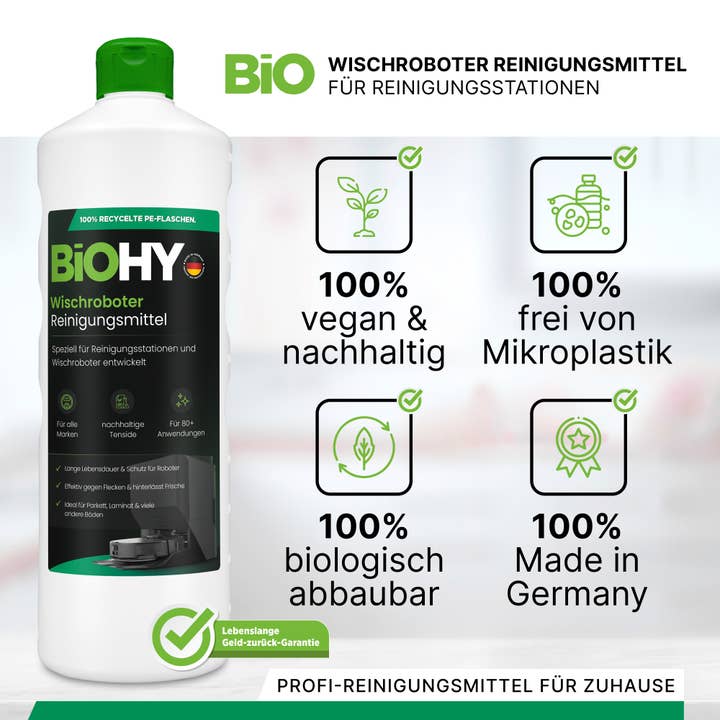 BiOHY - Wholesale Electronic Toy - Kids & Baby - BiOHY mopping robot cleaning agent for cleaning stations, cleaner for mopping robots, non-foaming floor cleaner, bio-concentrate, B2B1