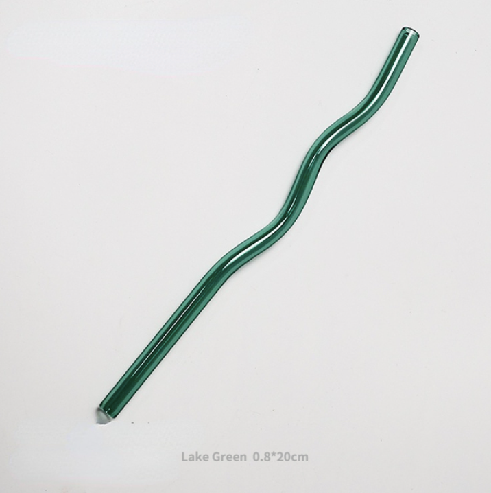 IVORE.GROUP (We cover All Import duty) – wholesale Drinking straw – Reusable Wave Glass Straws9