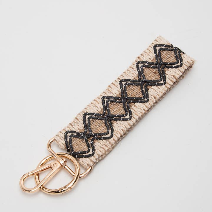 MiMi Wholesale - Wholesale Keychain - Women's - TG10586 Wave Pattern Straw Wristband/Key Chain7