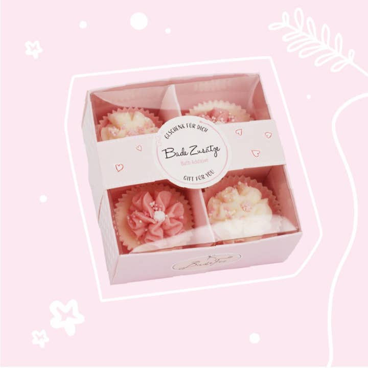 BadeFee - Venta al por mayor Bombas de baño - Set de regalo de 4 bombas de baño Candy Crush - Set de aditivos para baño