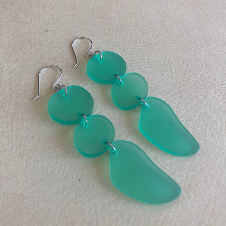 The Lost & Found - Wholesale Dangle Earrings - Triple Drop Earrings "Rainbow Irridescent"14