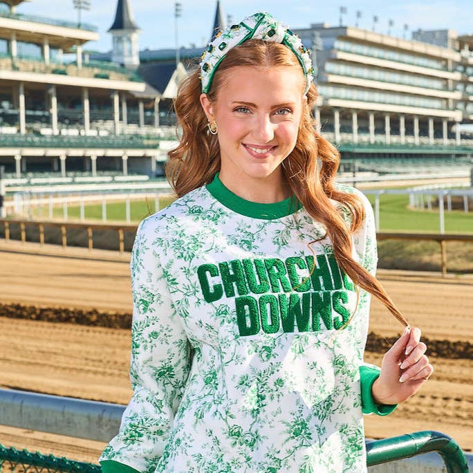 KentuckyDerbyxLAURA ASHLEY Churchill Downs Floral Sweatshirt for wholesale by Brianna Cannon