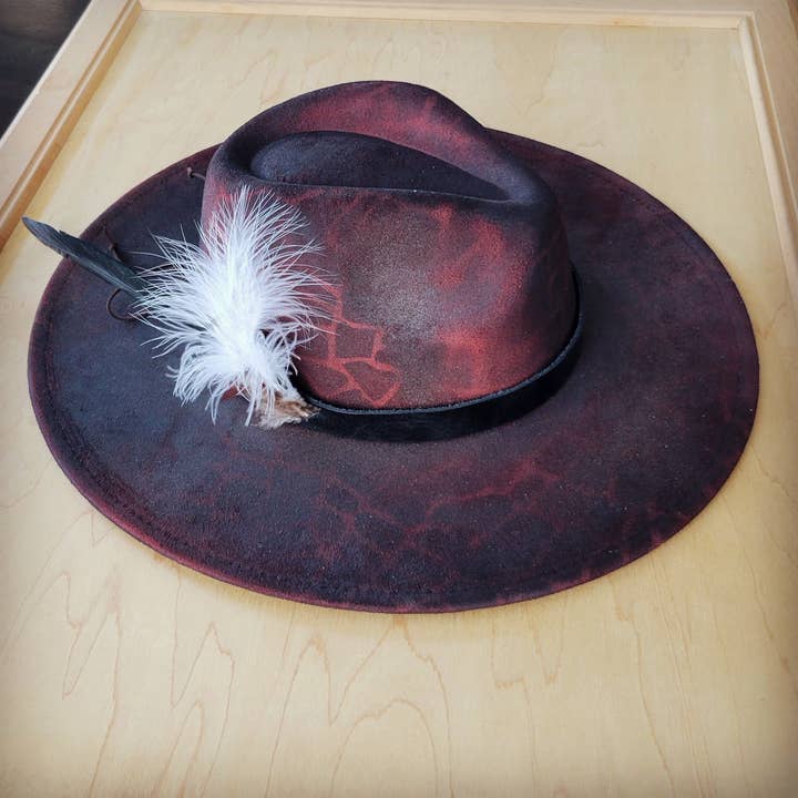 Chapéu Boho Ocidental de Cowgirl Pintado à Mão PERSONALIZADO A98 por atacado de The Jewelry Junkie