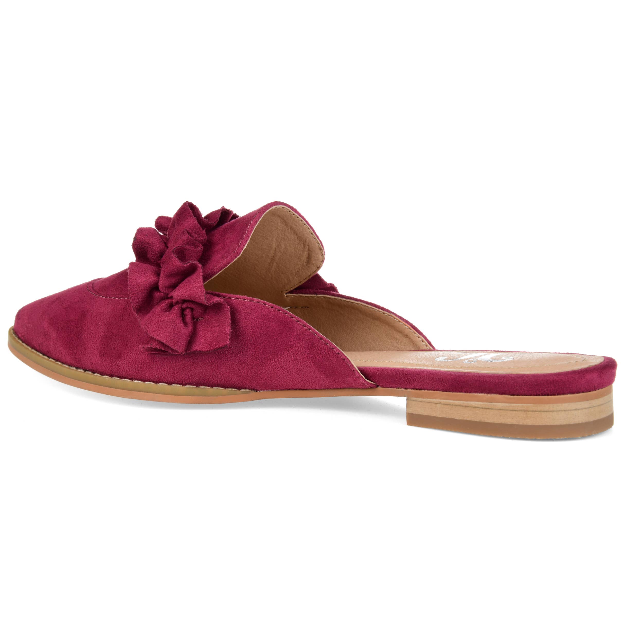 Journee - Wholesale Mules - Women's - Kessie Ruffled Mule Flats In Faux Suede6