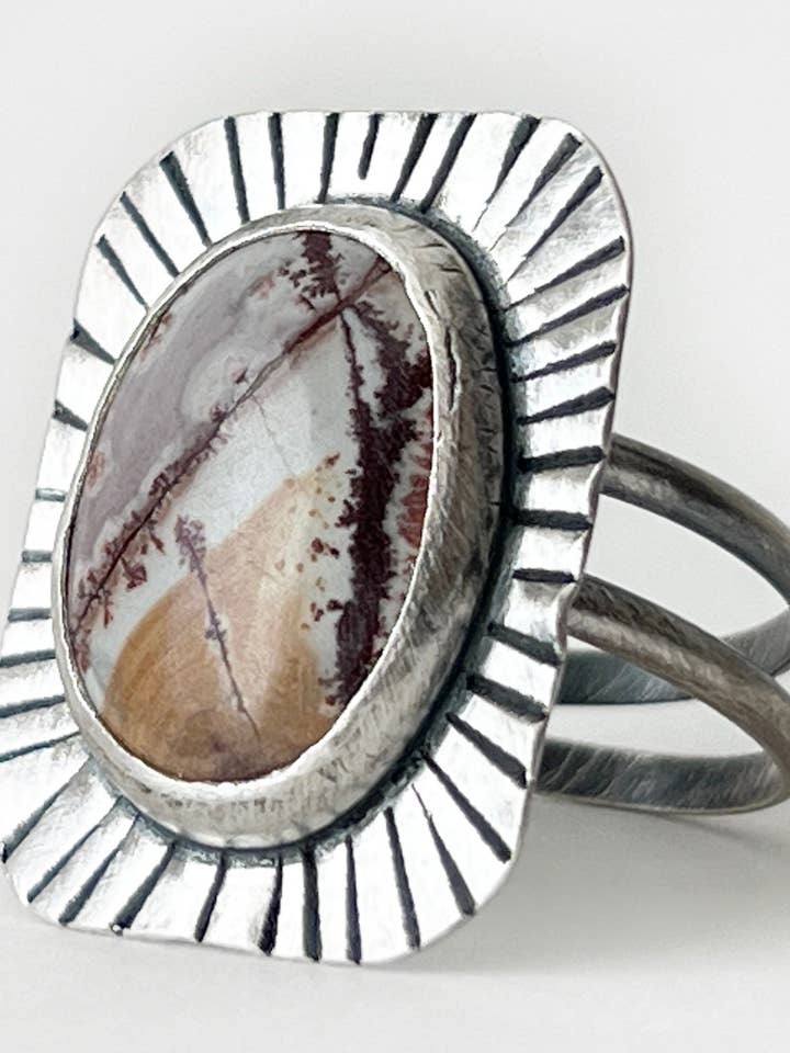 Rhyoliet Ring in Zilver mt 9 voor wholesale door Silver Coast Designs