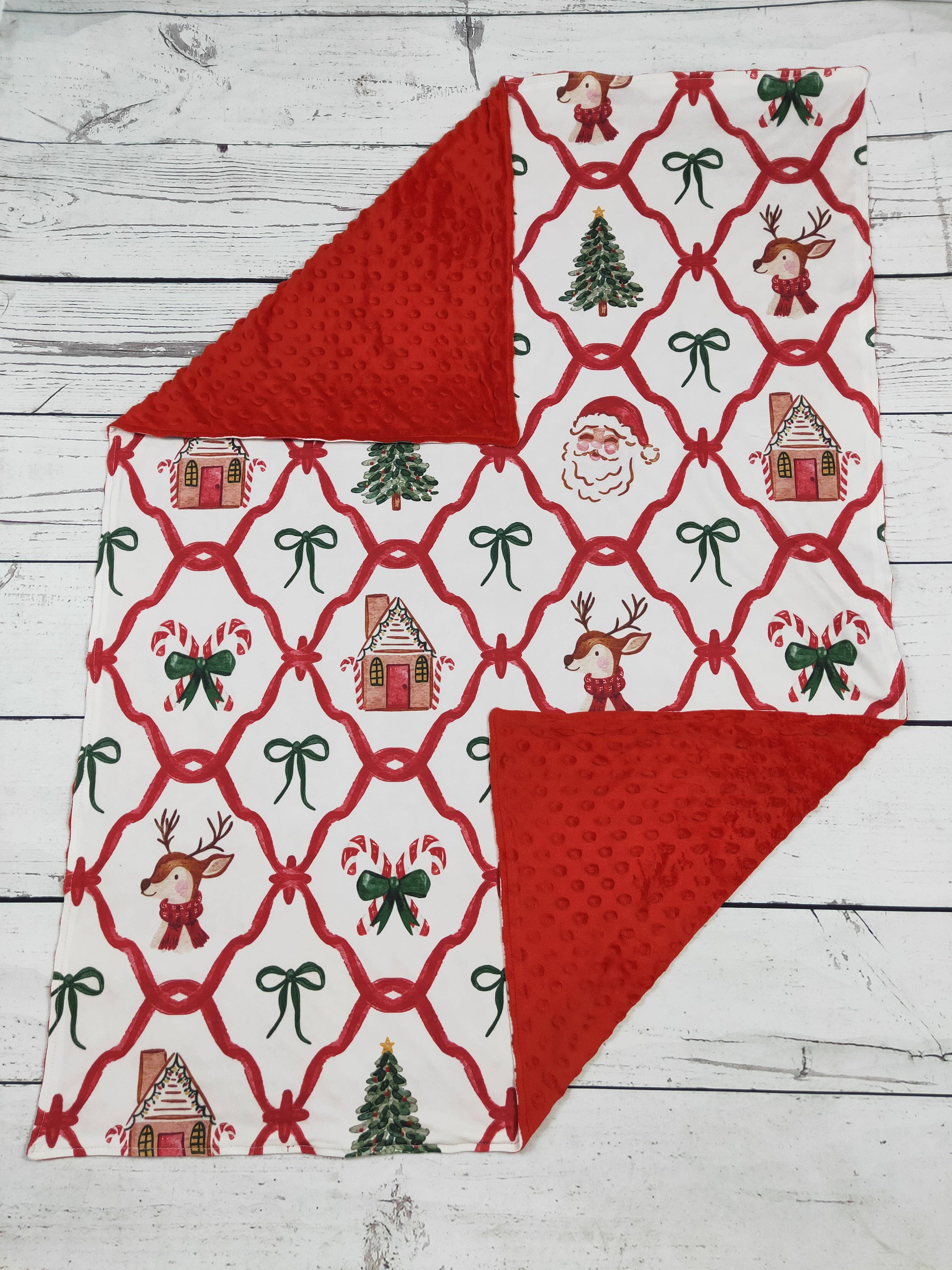 sassy kids palace - Wholesale Bedding blanket – Kids & Baby - Baby Girls Red Christmas Blanket