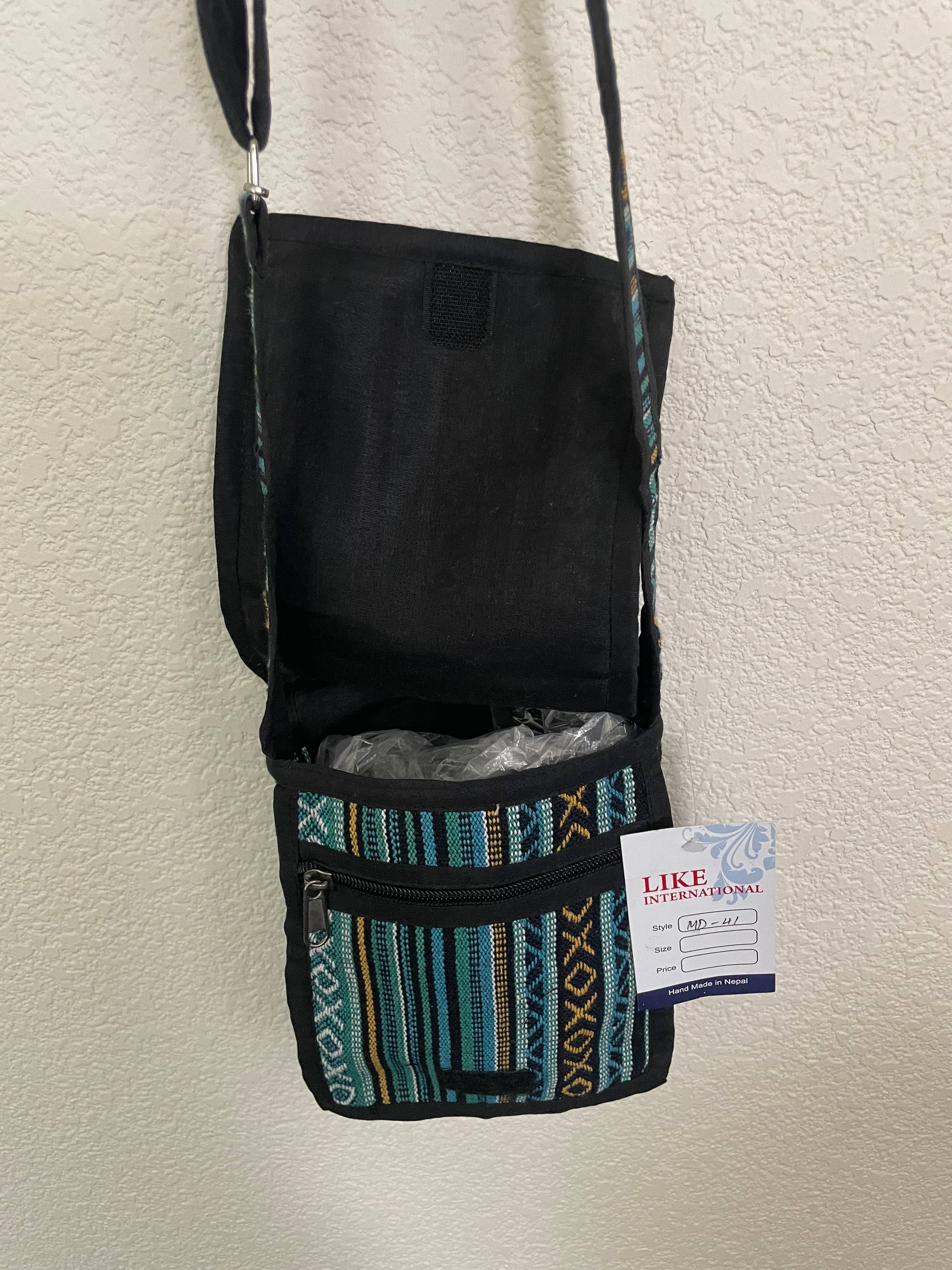 Like International - Vente Sac porté épaule – femme - Adorable coton passeport voyage trois poches rayure ajustable8