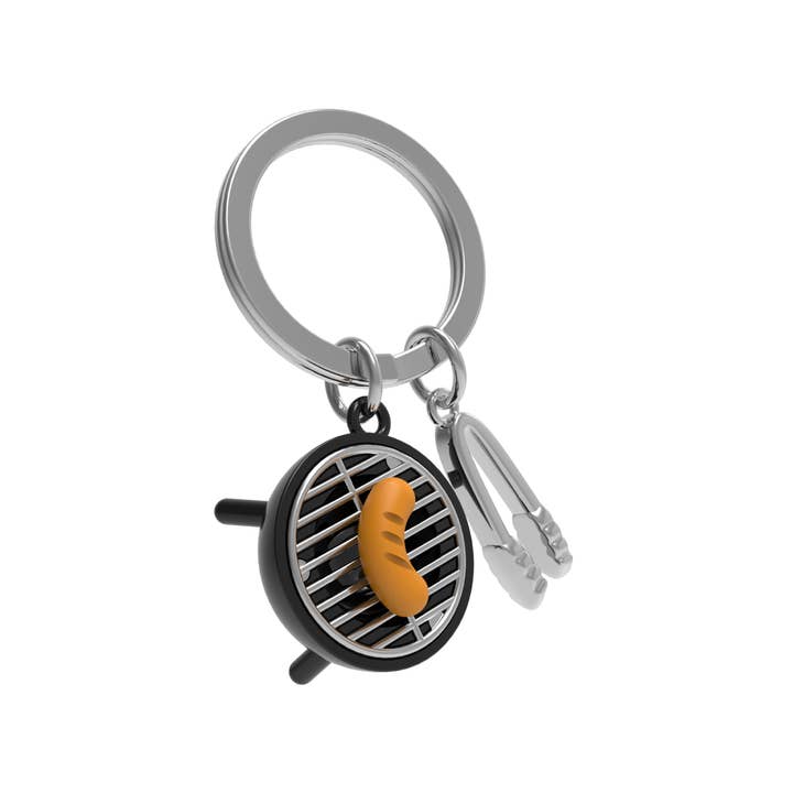Oli Olsen – wholesale Keychain – Unisex – Metalmorphose Keyring - Black & Chrome BBQ Keyring1
