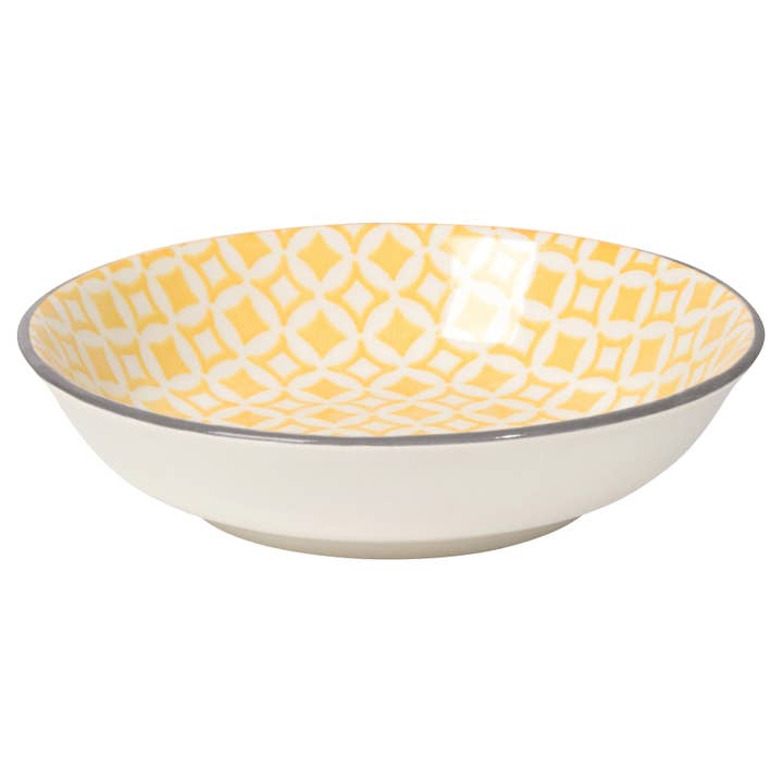 Yellow Diamonds Porcelain Dip Bowl for wholesale by Now Designs by Danica