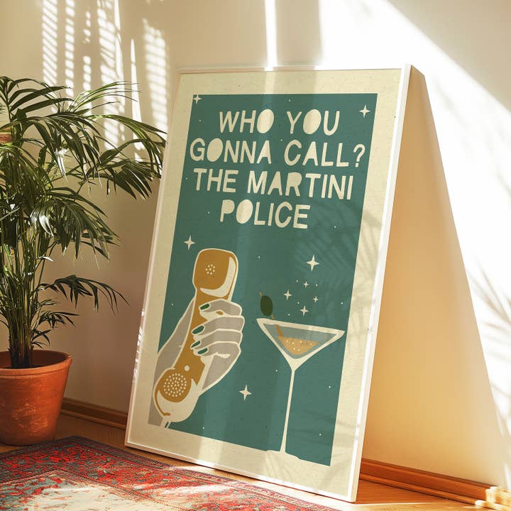 Martini Police Print for wholesale by Space Oddity