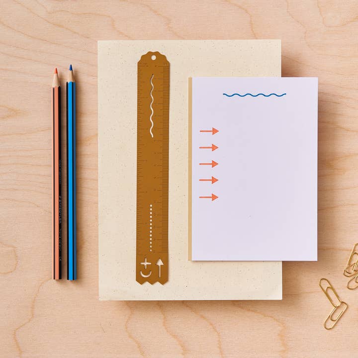 Brass Stencil Ruler, stationery tool for wholesale by Another Studio U.S
