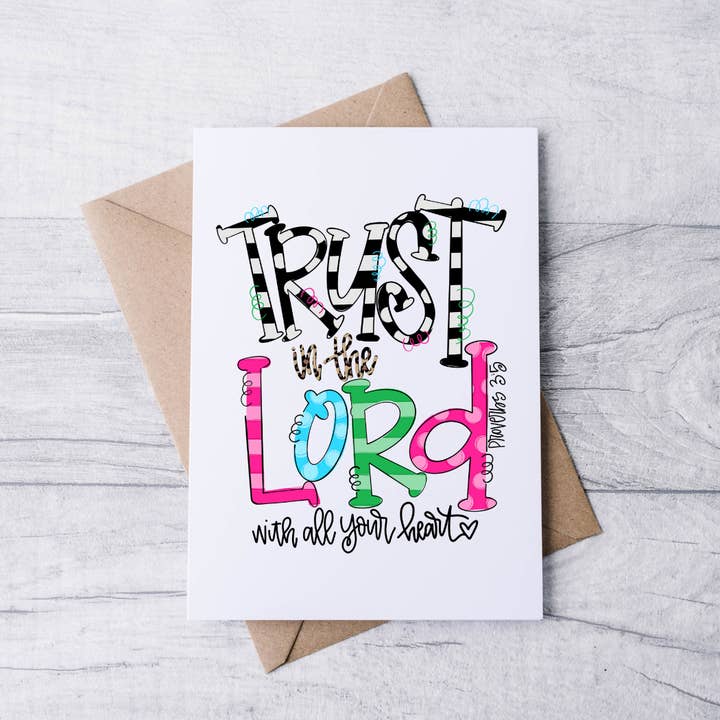 Mississippi Mae Monograms - Wholesale Stationery/Notecard Set - Trust In The Lord Note Cards5