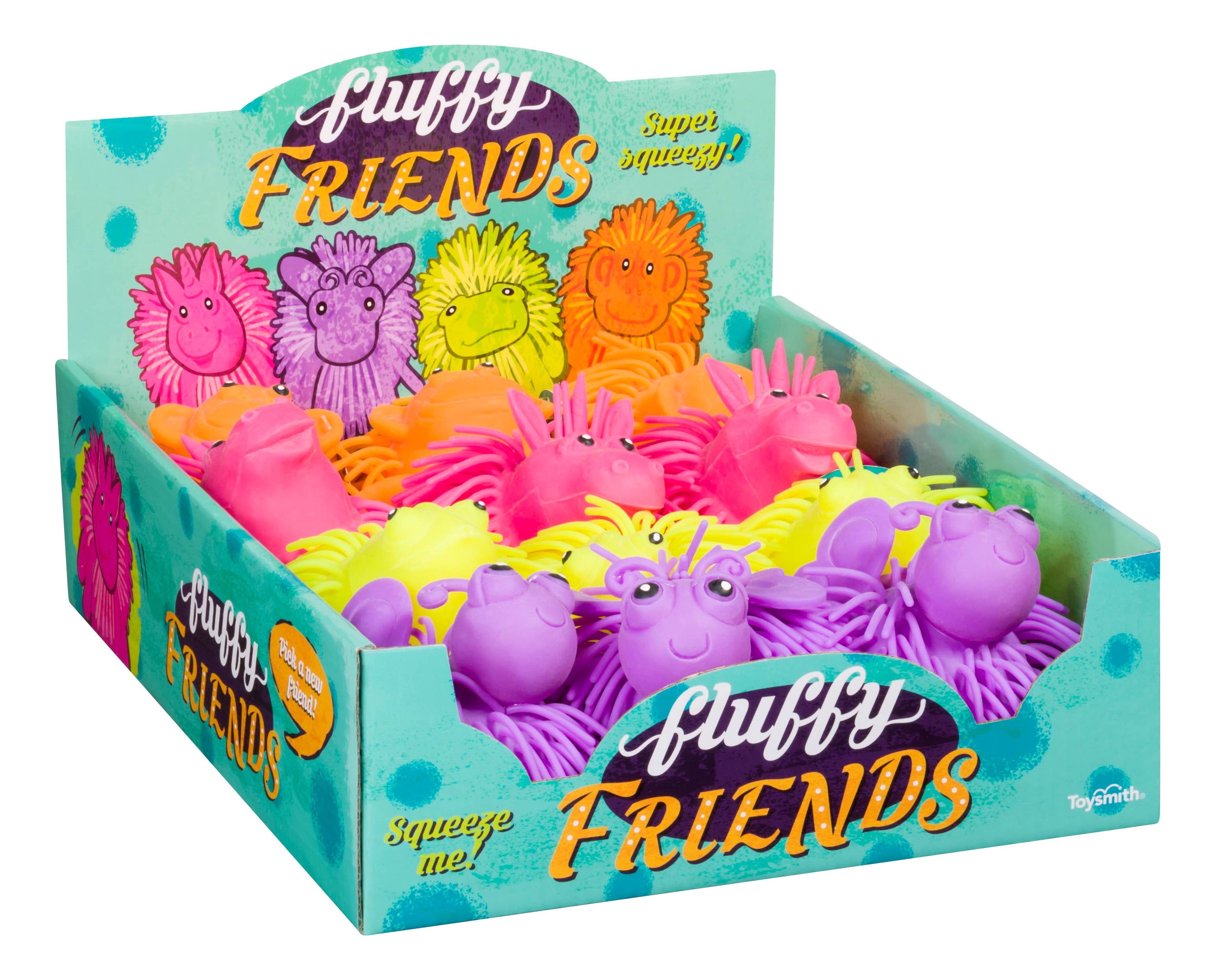 Wholesale Fluffy Friends, 4 Air filled, Assorted Squishy Toys for