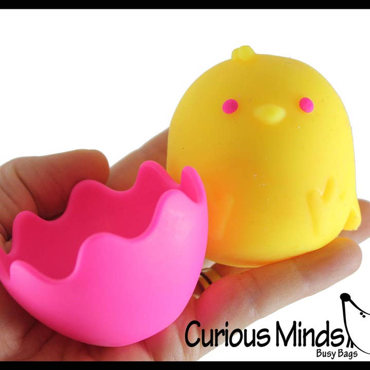 Curious Minds Toys – Engroshandel Klemmelegetøj - Børn og baby – 1 Chick Nee Doh Soft Squeeze Stressbold