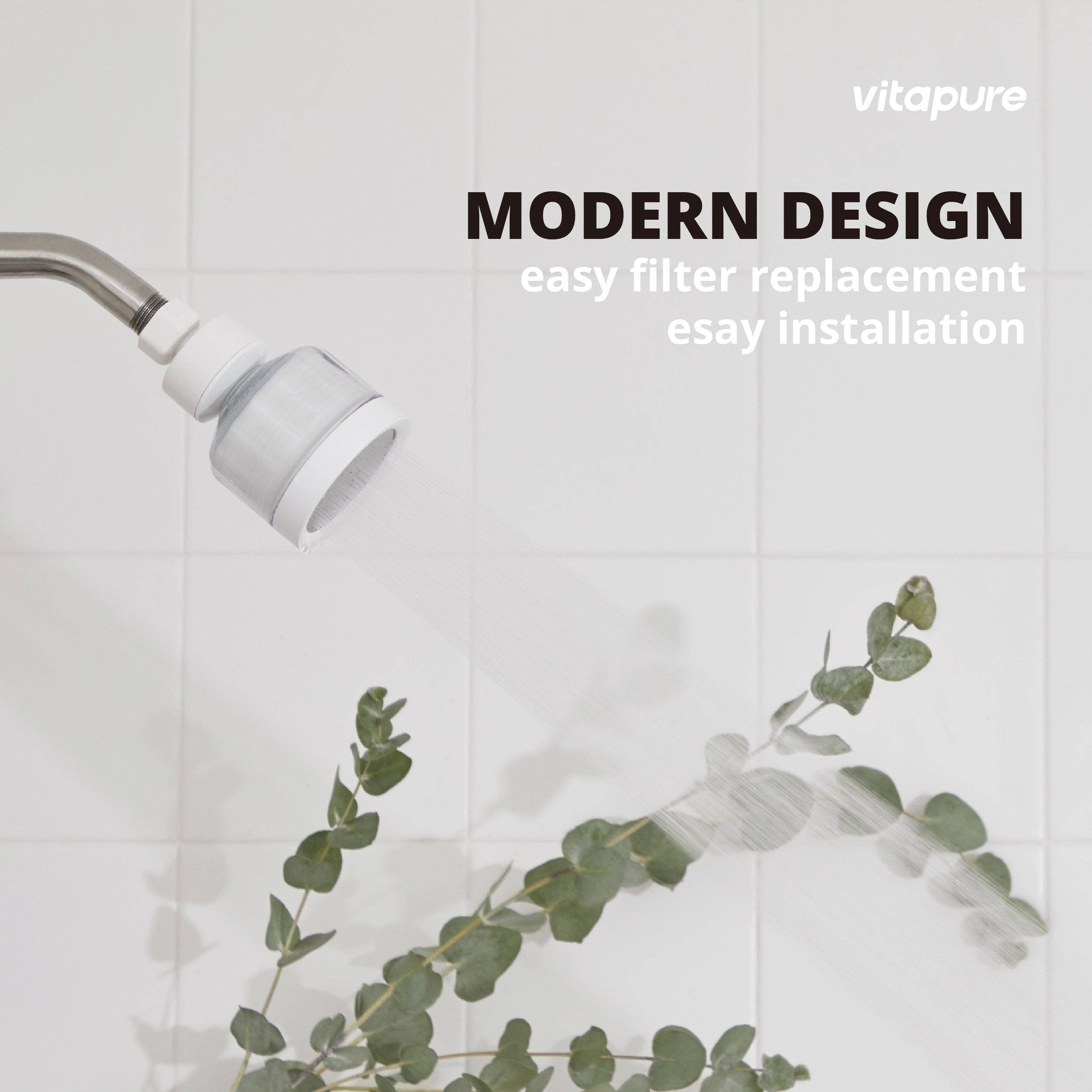 VitaPure America - Wholesale Water Filter - VitaPure ES330 Vitamin C Fixed Showerhead Filter4