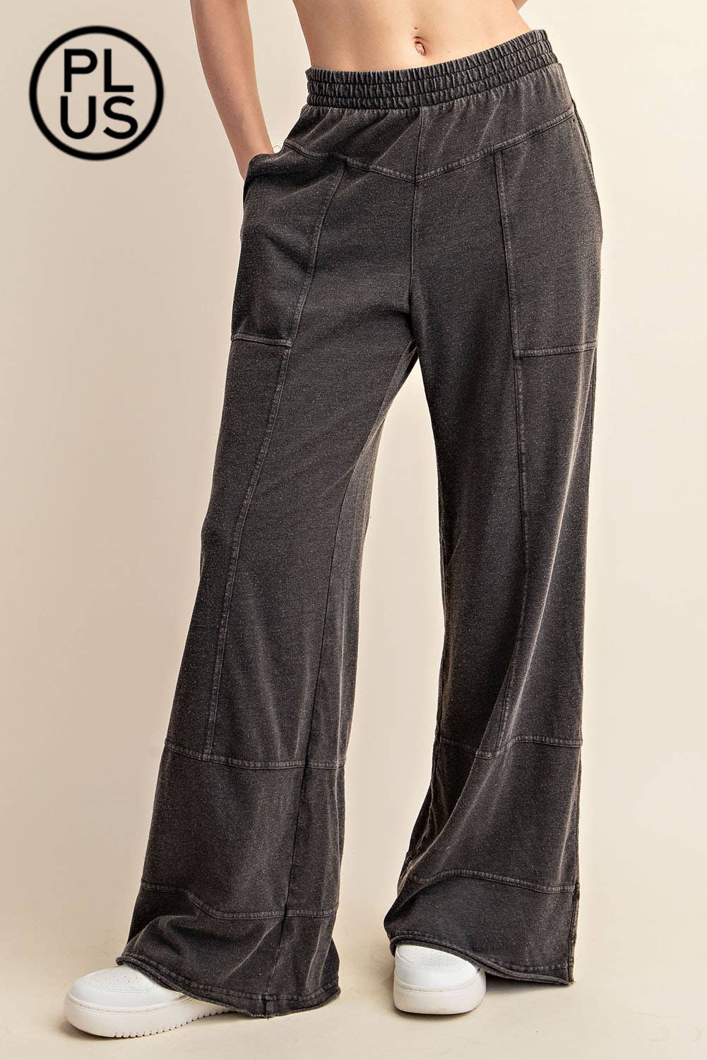 Rae Mode - Wholesale Pants - Women's - PLUS SIZE MINERAL WASHED FULL LENGTH COTTON PANT11