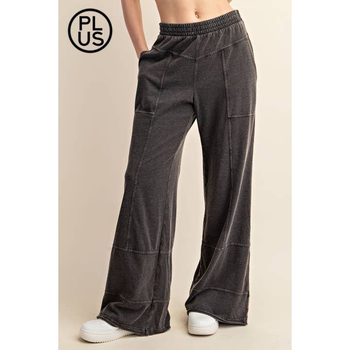 Rae Mode - Wholesale Pants - Women's - PLUS SIZE MINERAL WASHED FULL LENGTH COTTON PANT11