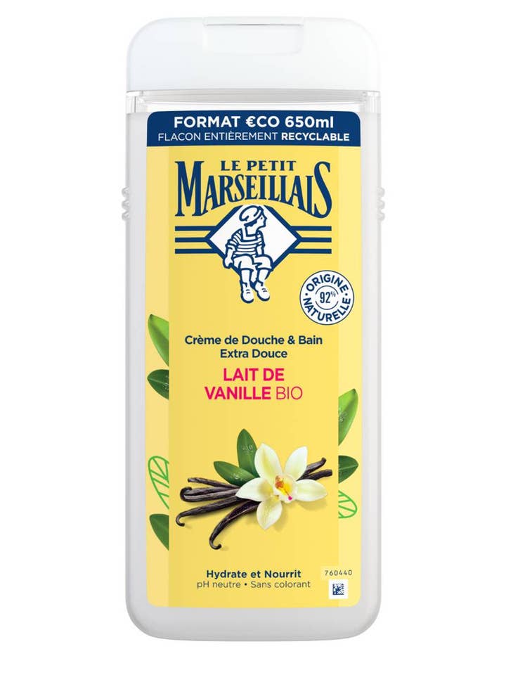 Petit Marseillais Shower gel w/ organic vanilla milk for wholesale by French Feast
