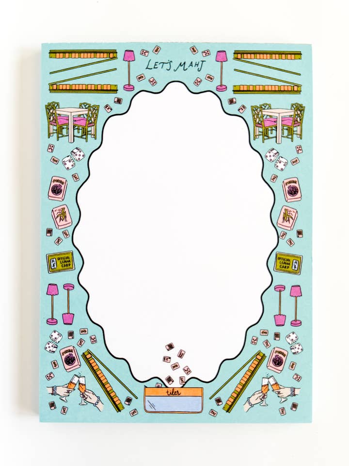 Bloc-notes Les essentiels du Mahjong – 5x7 | 50 feuilles | Jeu à offrir pour la vente par Thirteenwinks