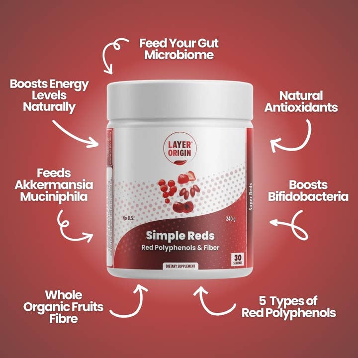 Layer Origin - Wholesale Powdered health drink - Simple Reds - Organic Red Polyphenols Fruit Powder - With Apple Peel1