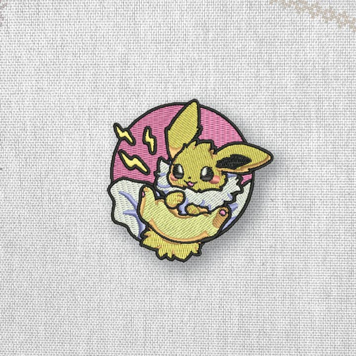 Jolteon Pokémon Patch Electric Surge Embroidery Patch for wholesale by LynnzeeBB