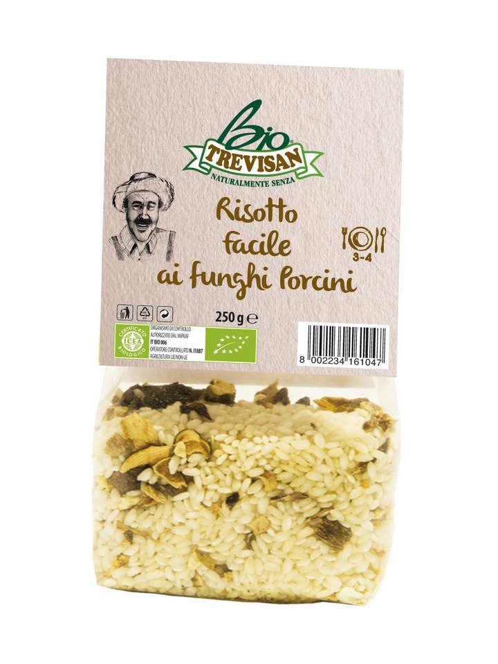 Easy Organic Carnaroli Mushroom Risotto for wholesale by Trevisan