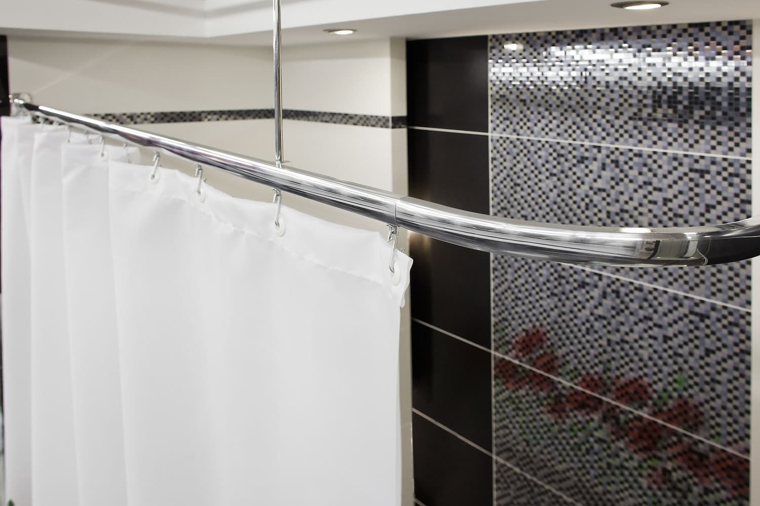 TROPIK HOME - Wholesale Curtain Rod - Shower Curtain Rail/Rod, L or U Shape, Corner Pole Track3