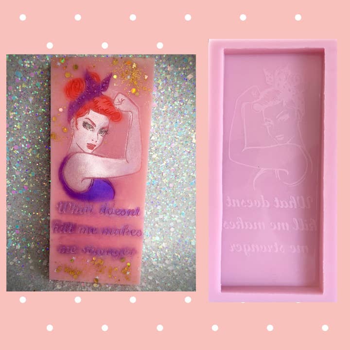 Moule en silicone Rosie Riveter fait main pour la vente par Devine Silicone Moulds