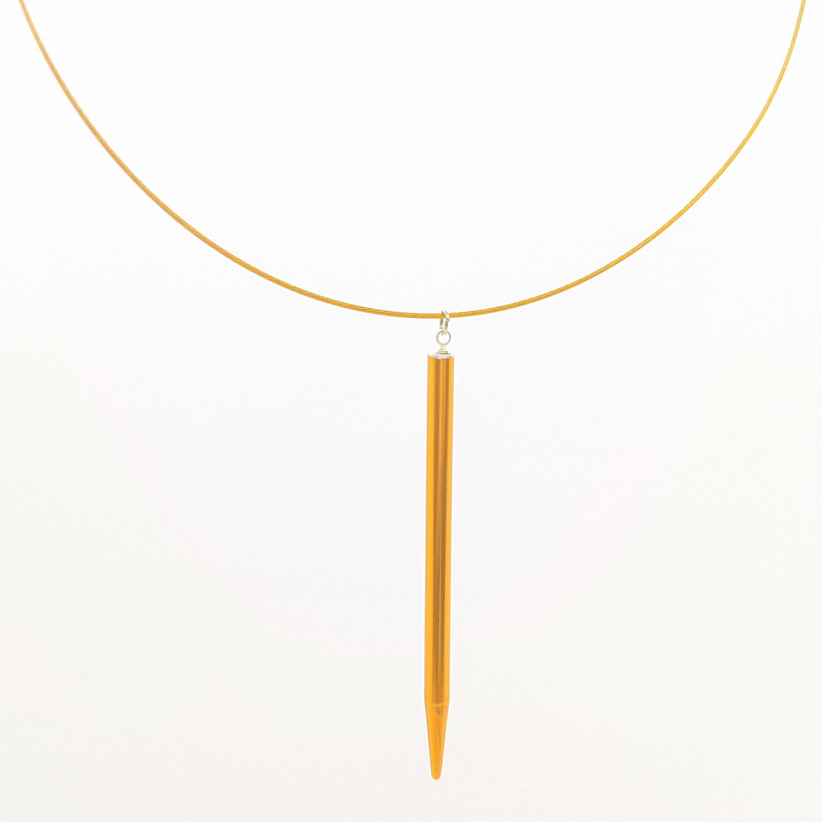 Amy Pfaffman Jewelry - Wholesale Individual Charm/Pendant - Pointed knitting needle pendant on cable14