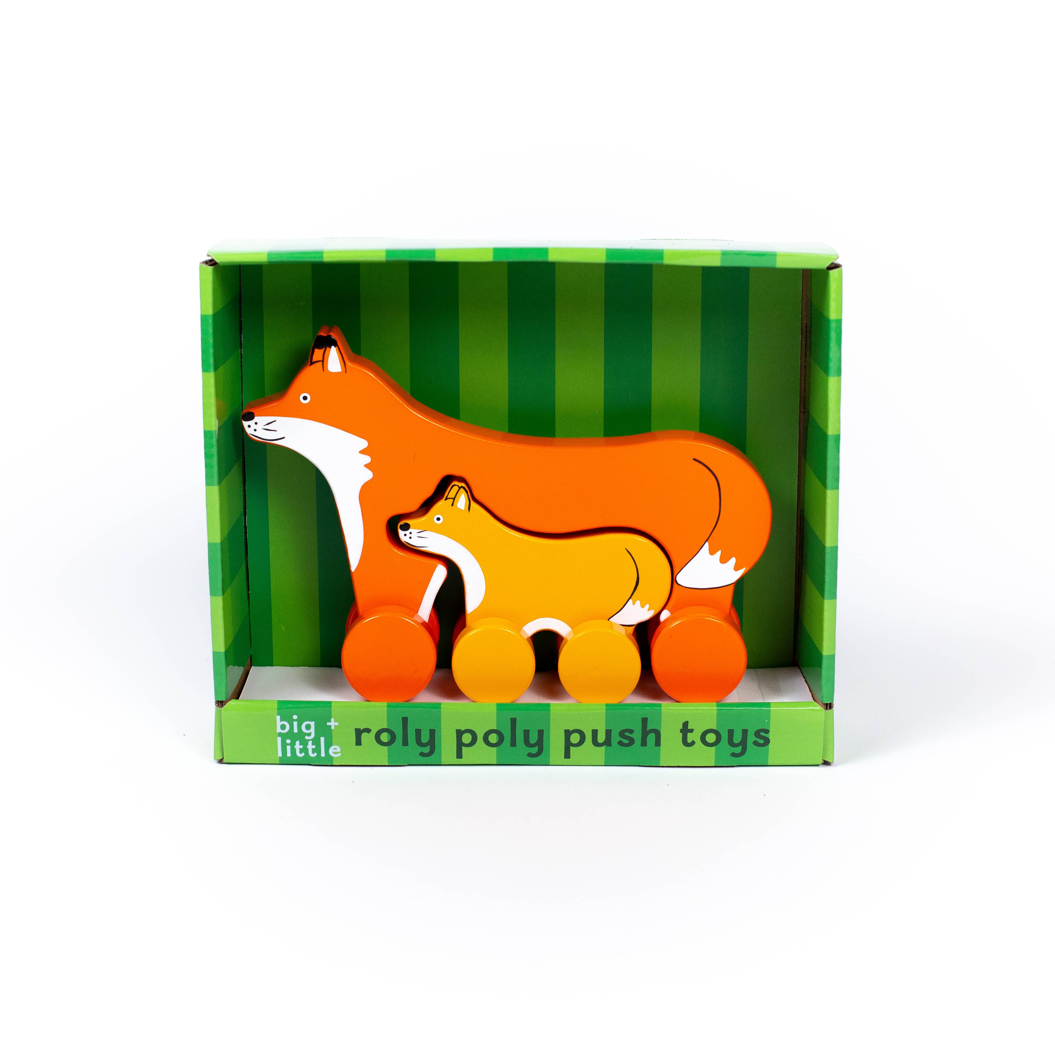 Jack Rabbit Creations - Wholesale Wood Toy - Kids - Fox Big & Little Wooden Roller2