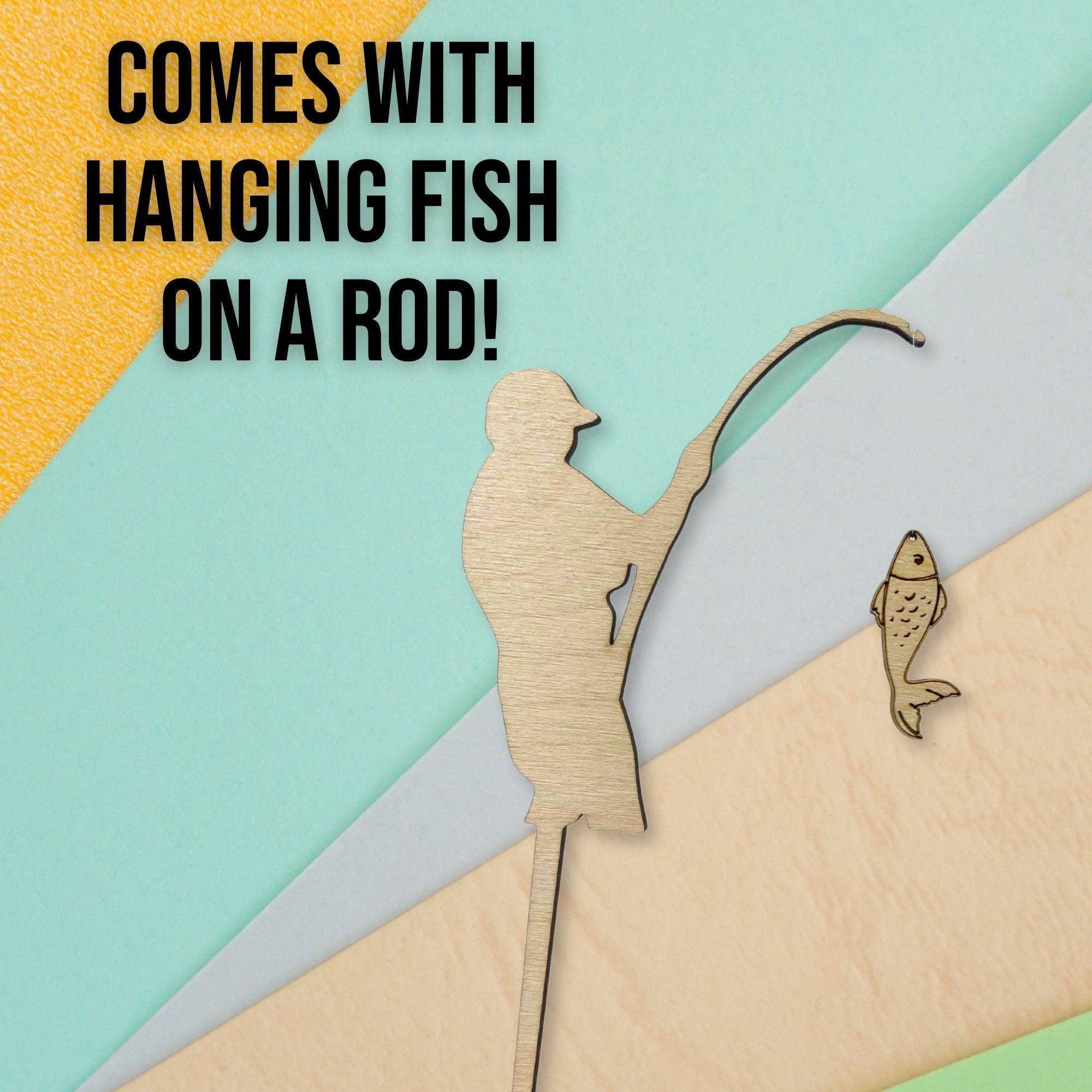 Harwill and Fox – wholesale Cake/cupcake topper – Fishing Theme Cake Topper2