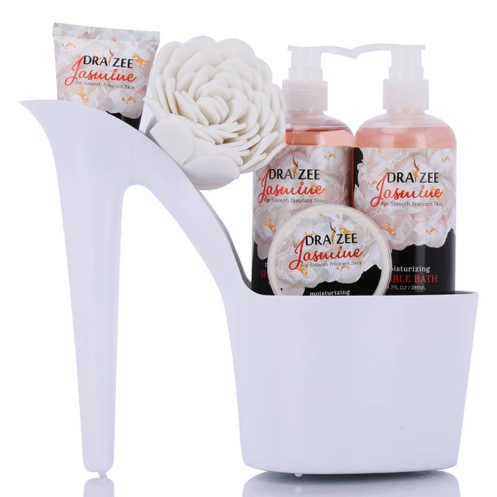 Matashi - Wholesale Bath & Body Set - Draizee Jasmine Scented Spa Gift Basket - Bath Essentials