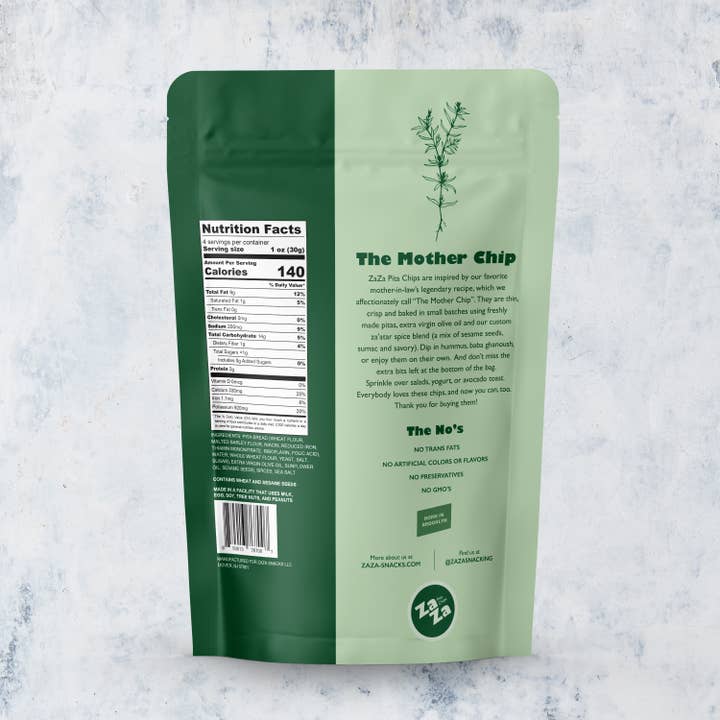 ZaZa Snacks - Wholesale Chips - ZaZa Za'atar Pita Chips
