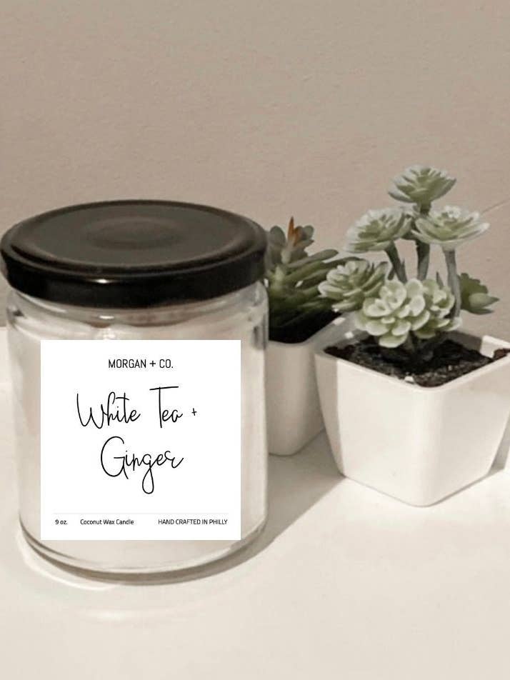 Thé Blanc + Gingembre pour la vente par Morgan + Co