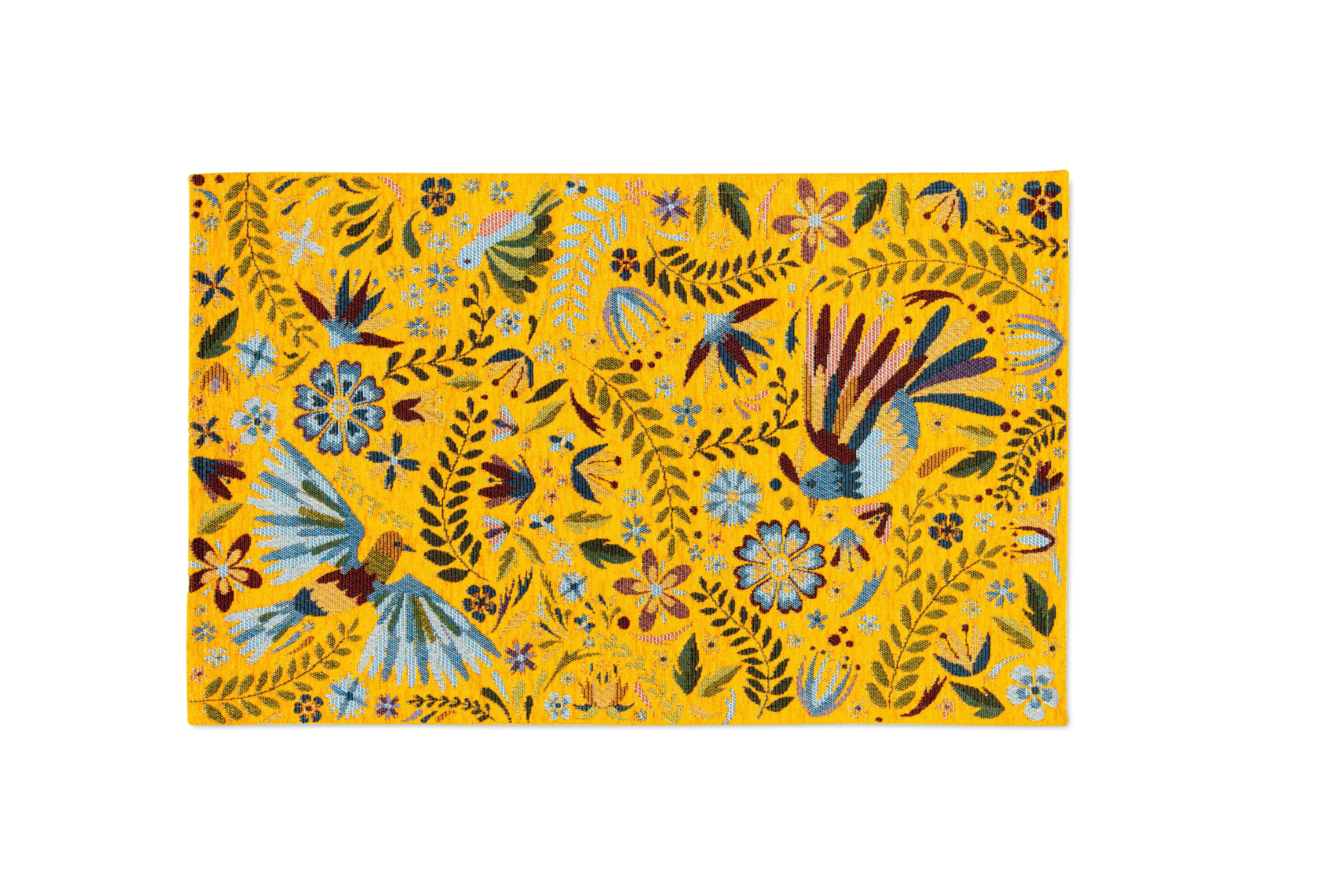 Bergamaschi & Vimercati S.p.a. - Vendita all'ingrosso Tappeto per corridoio - Mexican Flowers Polyester & Cotton Floor Runner 45x75 cm4