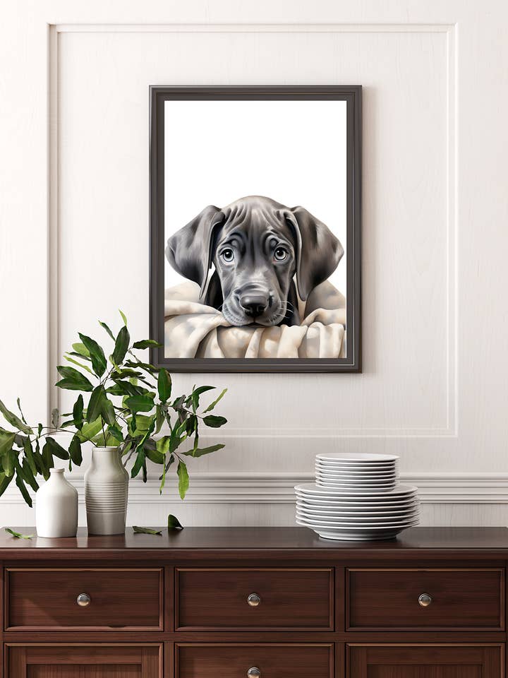 Bob - cuccioli in coperta, stampa di cani per la vendita all'ingrosso da parte di Homemade Hollydays Wholesale