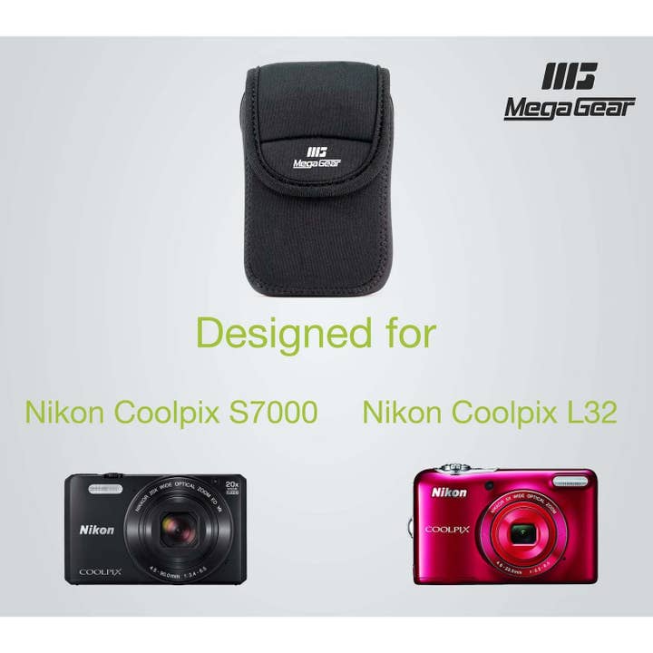Londo - Vente Sac à bandoulière – homme - MegaGear Nikon Coolpix S7000, L32 Étui d'appareil photo ultra léger en néoprène, avec mousqueton20