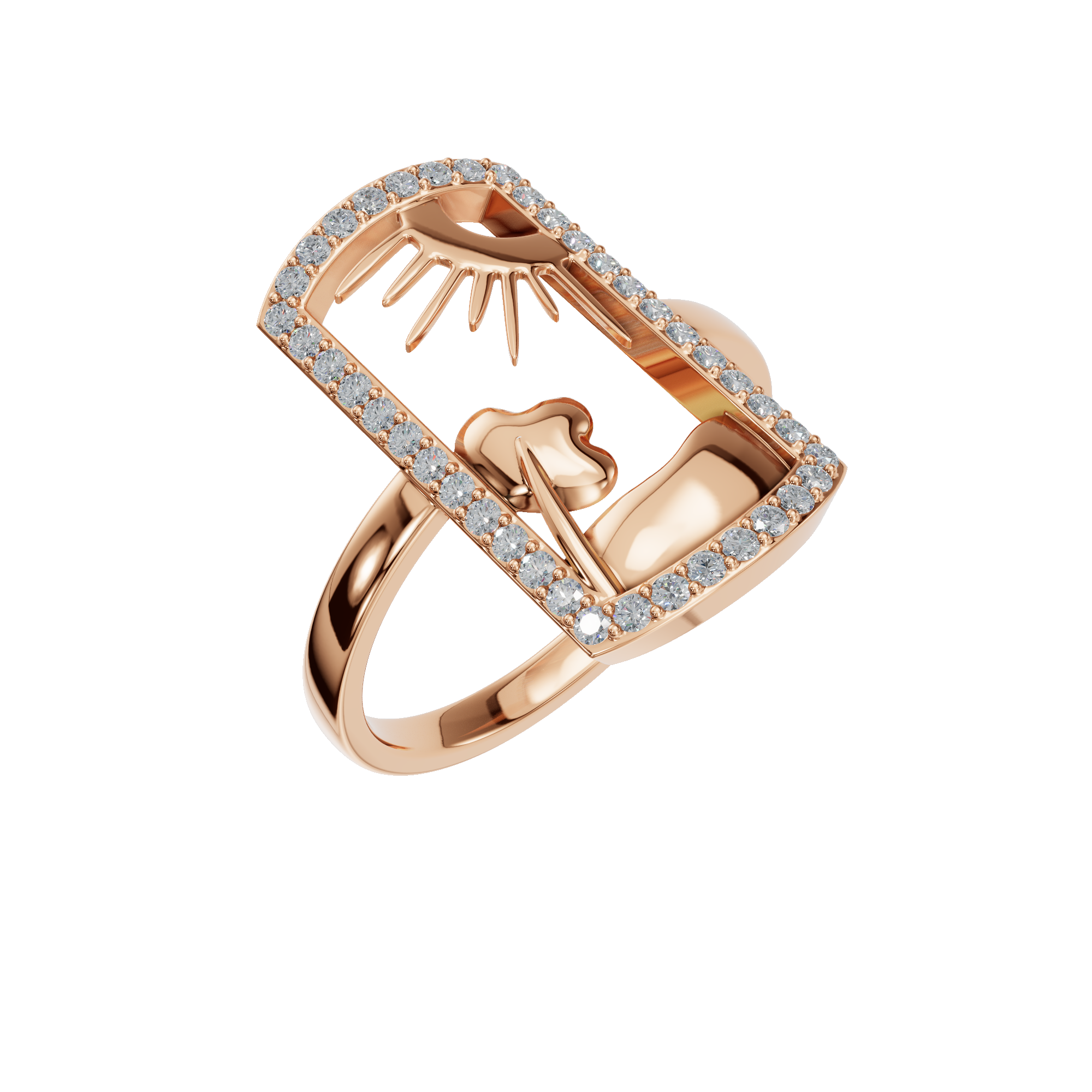 PureYou Jewelry - Wholesale Wedding Band/Ring - 14k Gold Diamond Wedding Ring, Statement Ring, Bridal Ring1