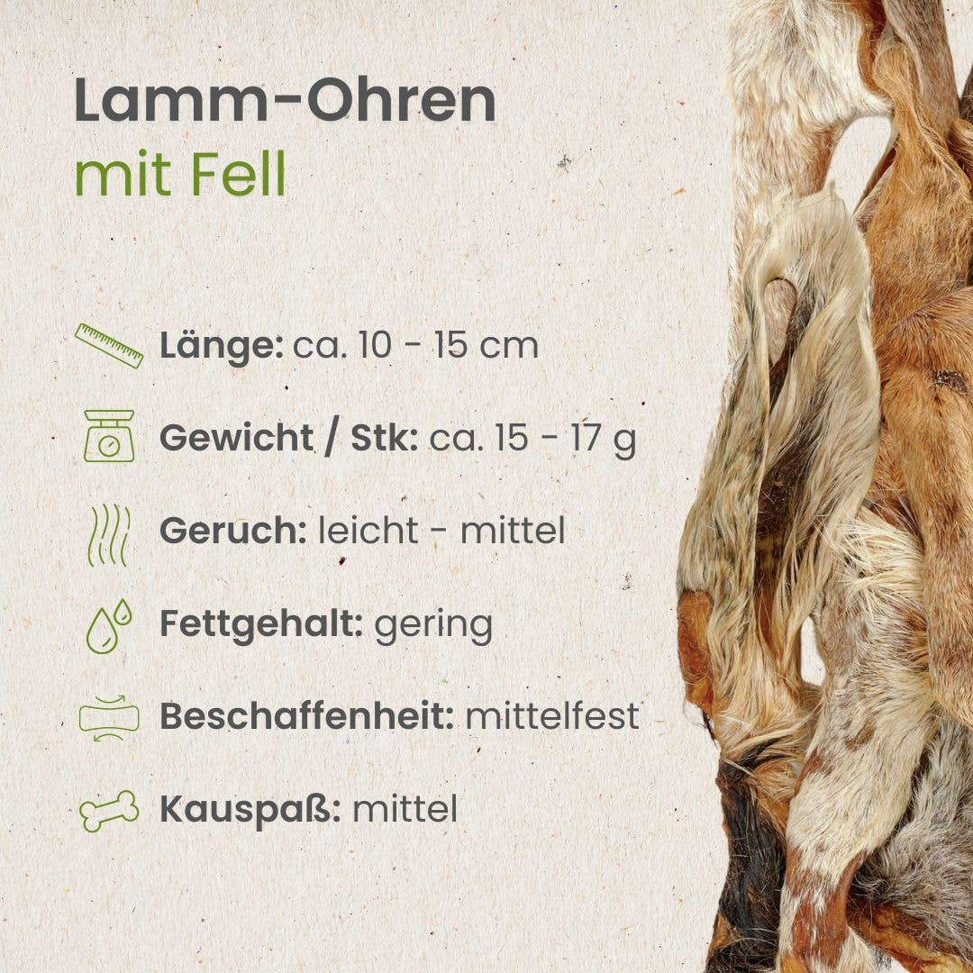 Kauartikel.com GmbH - Wholesale Pet Bone/Rawhide - Dog - Lamb ears with fur2
