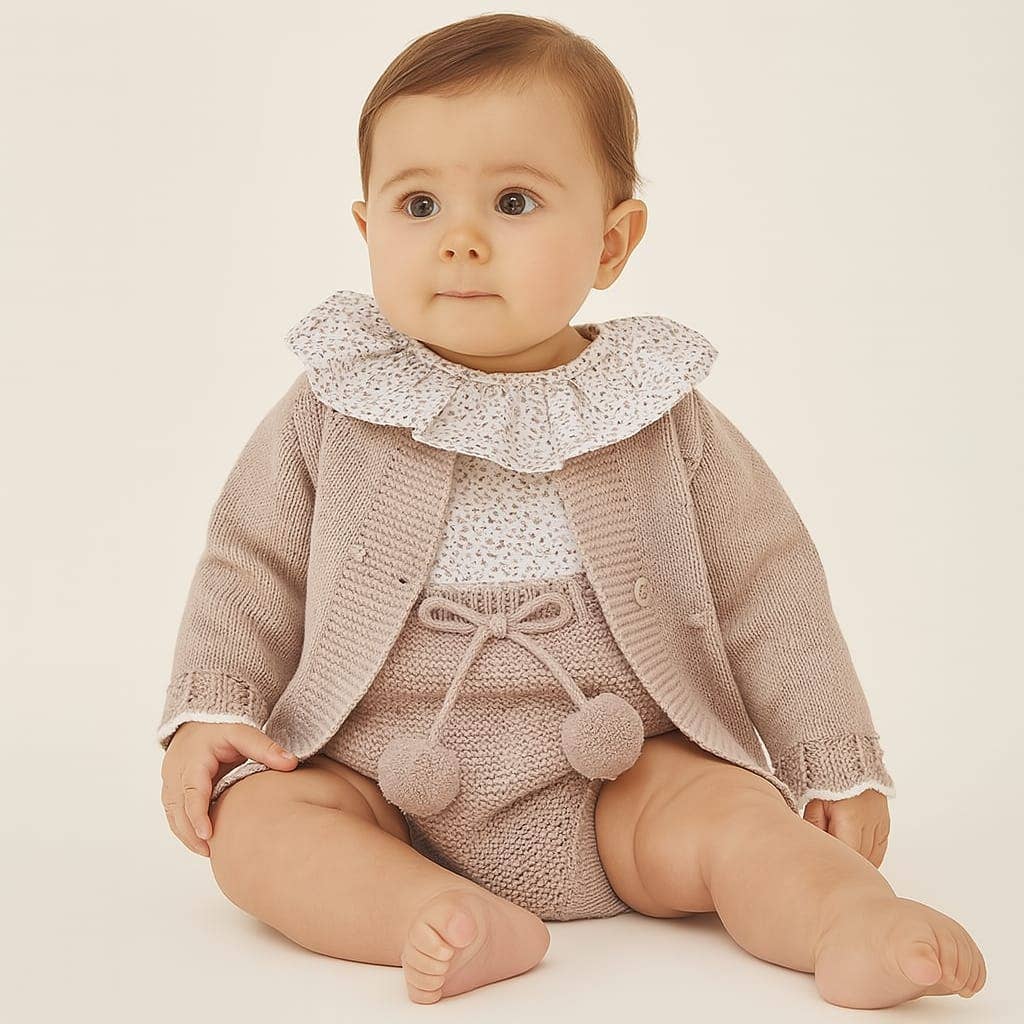 Cotton Socks - Wholesale Clothing Set - Baby - 472 Knit set with shirt + cover + coat7