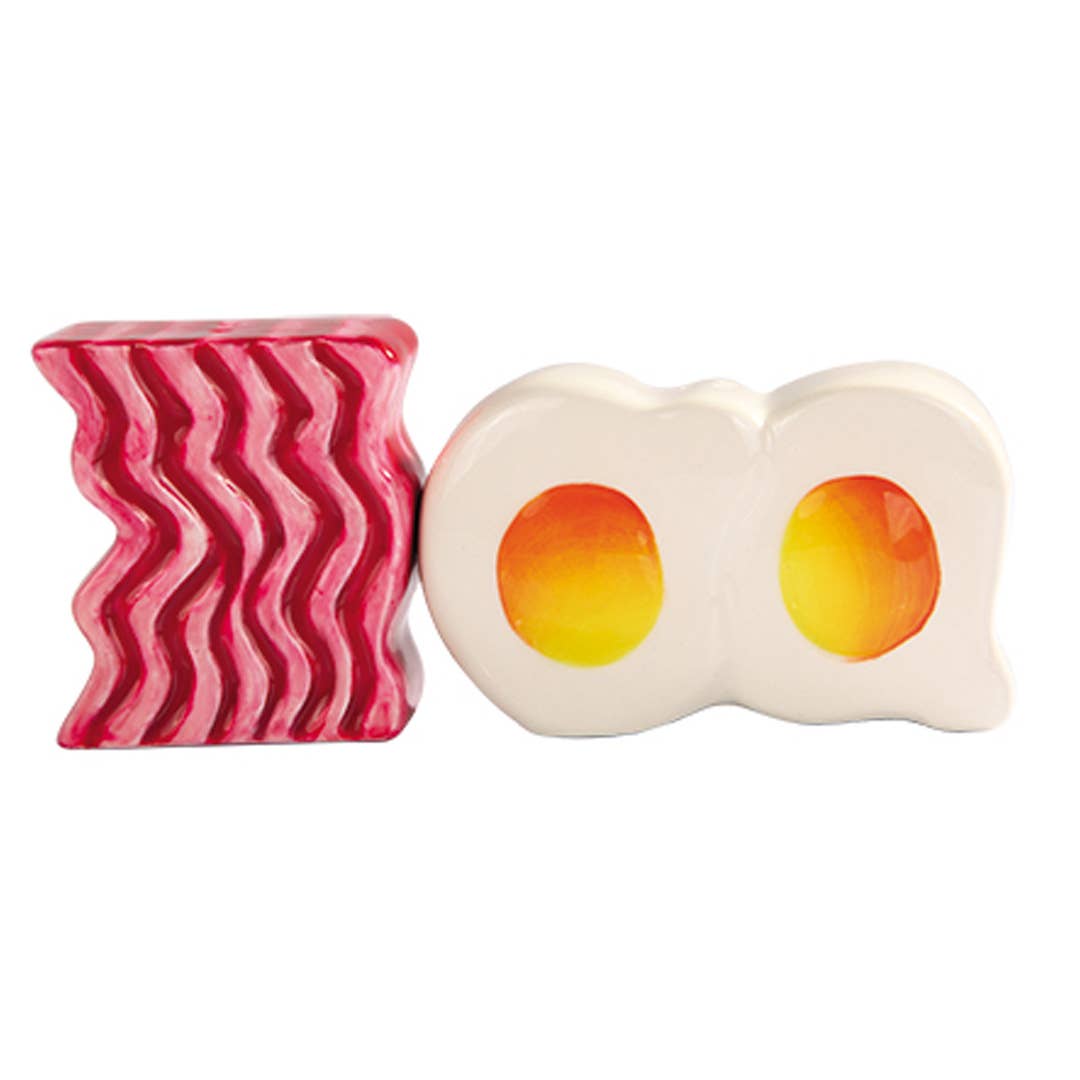 Pacific Trading - Wholesale Salt & Pepper Shaker Set - Bacon and Eggs Ceramic Salt and Pepper Shaker Set1