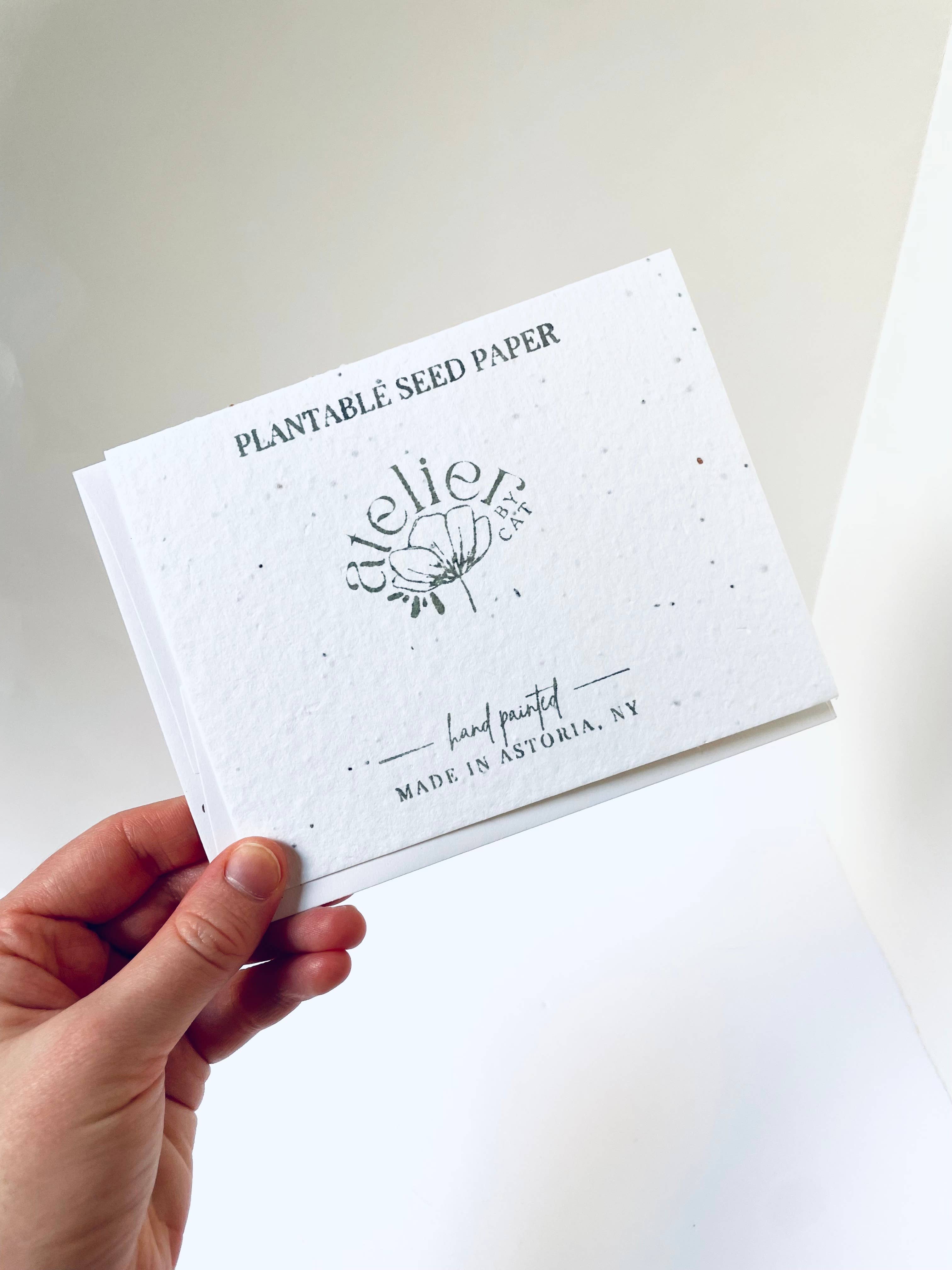 Atelier By Cat - Vendita all'ingrosso Biglietti di auguri generici - Biglietti di carta seminabile dipinti a mano, ecologici piantabili8