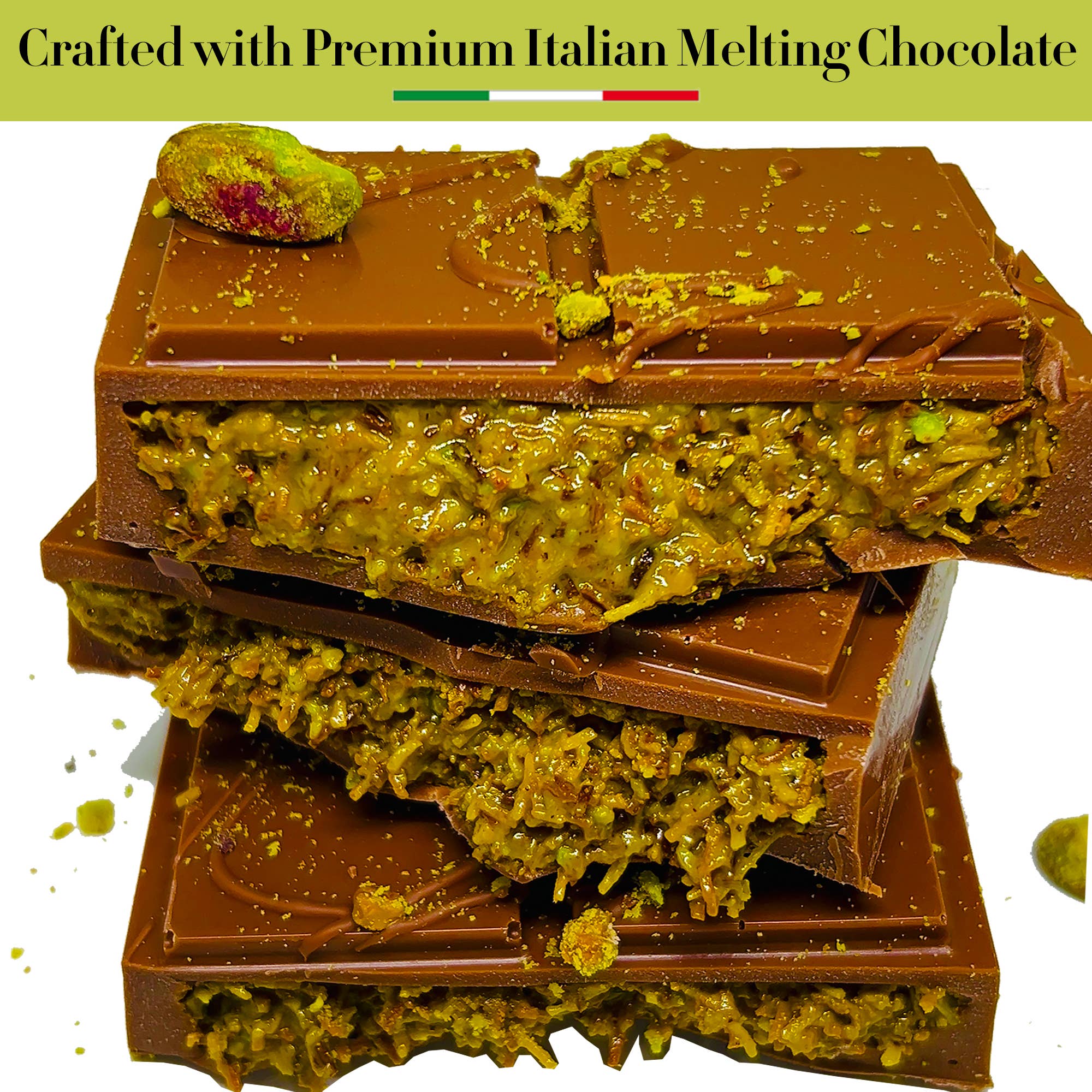 Swisense - Wholesale Chocolate Bar - Premium Dubai Pistachio Chocolate Bar 8 Oz Freshly Made2