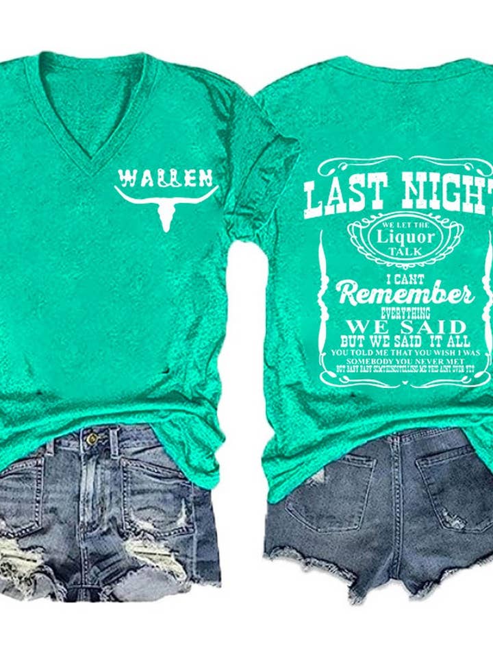 CWTTS1060_T-SHIRT À MANCHES COURTES À COL EN V IMPRIMÉ RECTO-VERSO pour la vente par NINEXIS