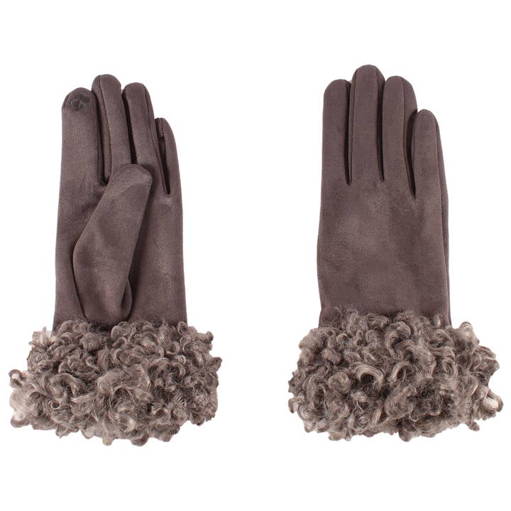 Texting Curly Cuff 3862 Gloves Winter for wholesale by Jeanne Simmons Accessories