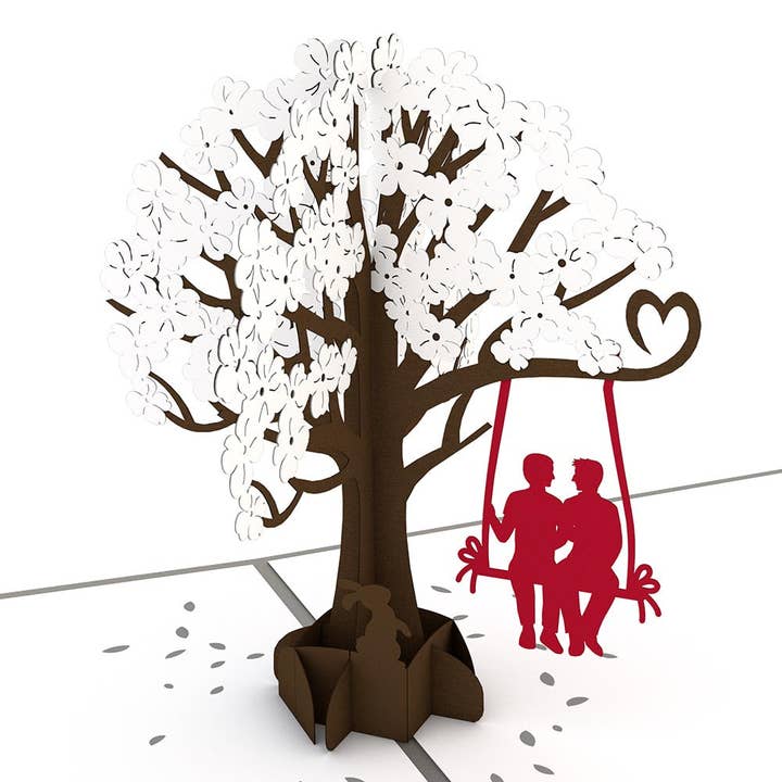 Lovepop Cards - Wholesale Love Card - Two Guys on a Swing 5''x7'' Card, Pop-Up Cards (-30%)