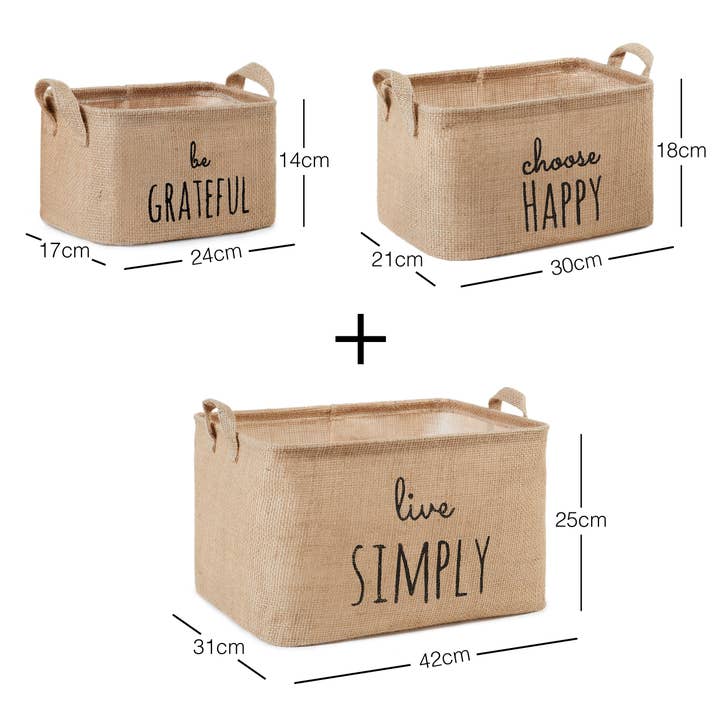 Ocean Home Textile – Cesta por atacado – Conjunto de 3 cestos organizadores de juta Ocean Home Textile1