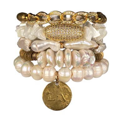 Pearl Stack Bracelet for wholesale by HEATHER FORD