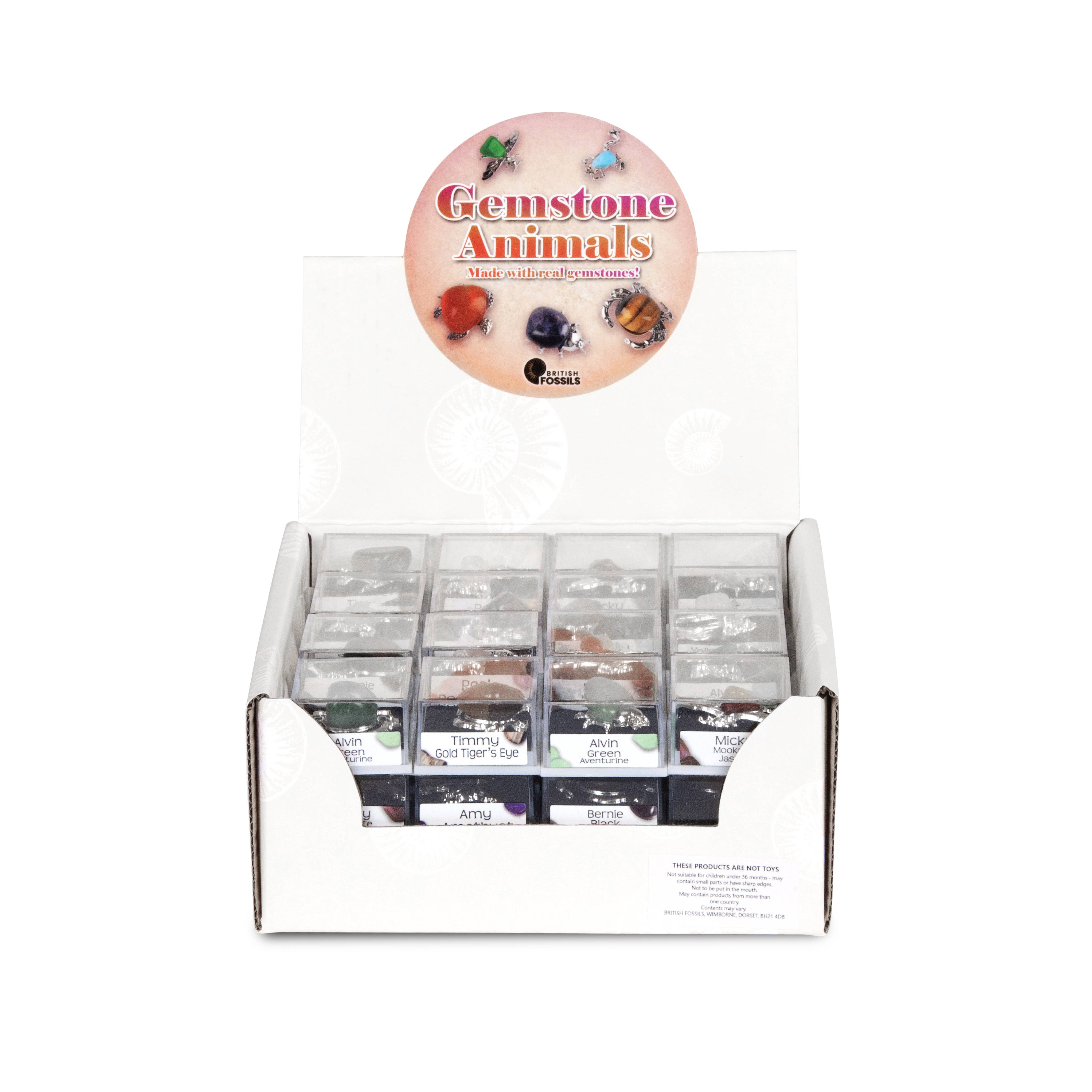 British Fossils - Vendita all'ingrosso Pietra/cristallo spirituale - Confezione di Animali in Pietre Preziose