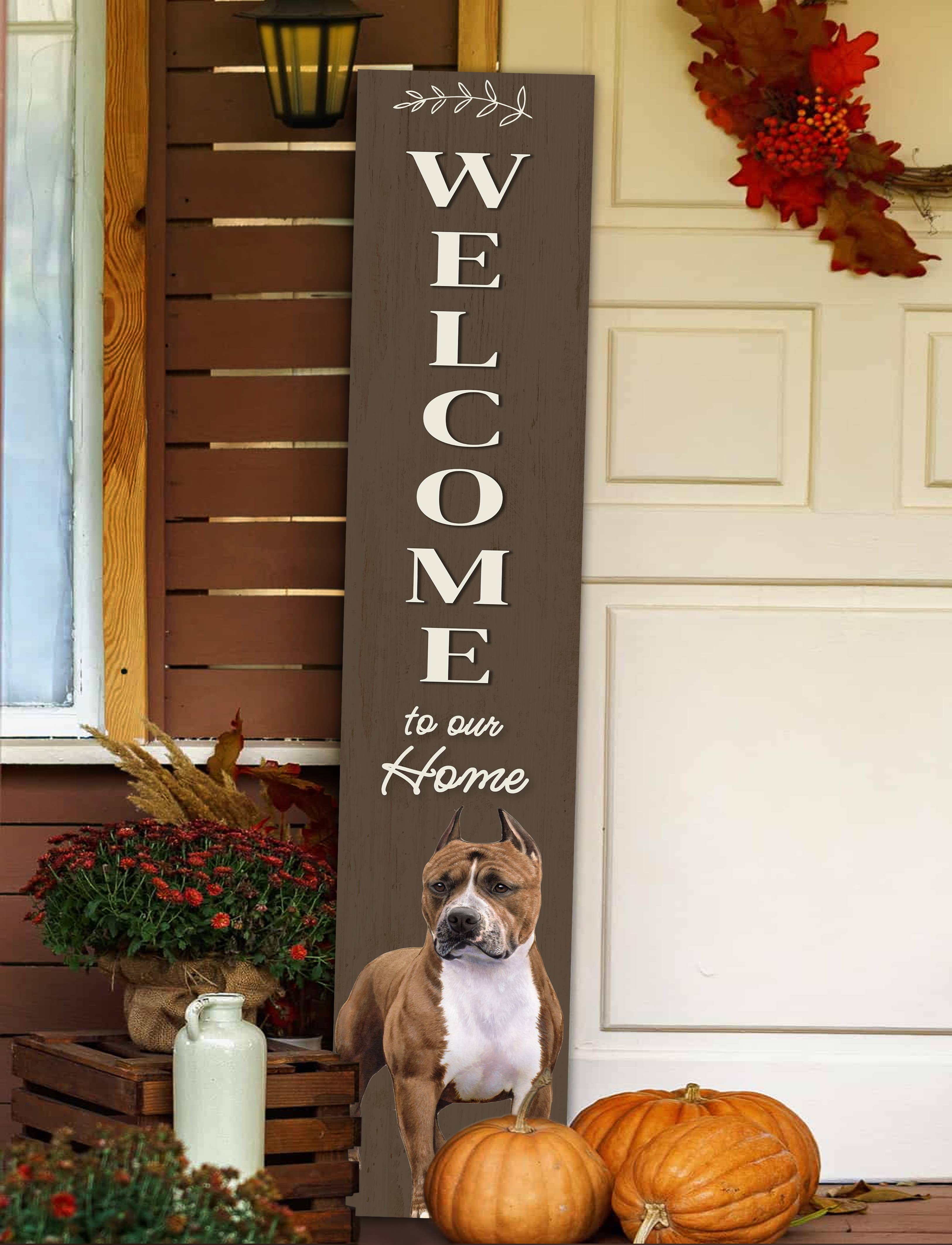 E&S Pets - Wholesale Outdoor Sign - Pit Bull Welcome sign5